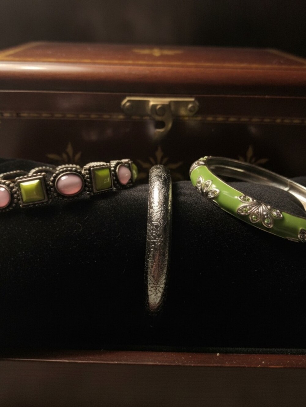 Green and Pink Multi-Style Women's Bracelet Set